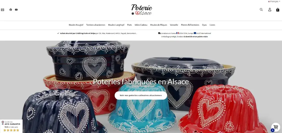 Capture du site Poterie Alsace